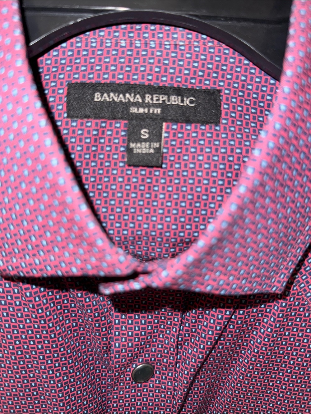 BR Western Wear Burgundy micro-check Men's Slim Fit snap/button Shirt